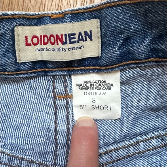 Vintage LONDONJEAN High Rise Blue Denim Medium Wash Shorts Size 8 - Picture 4 of 8